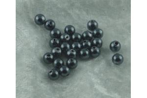 25 Perlen 5mm grau